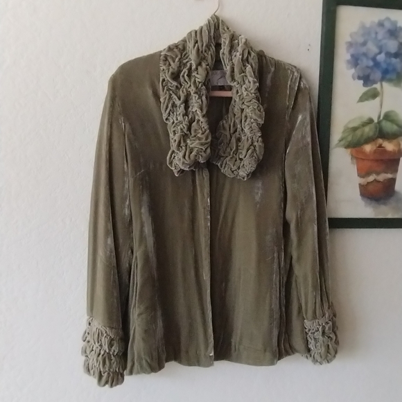 Vintage Silk Velvet Dressy Jacket - Picture 1 of 6